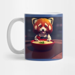 Kawaii Red Panda Eating Ramen Mug